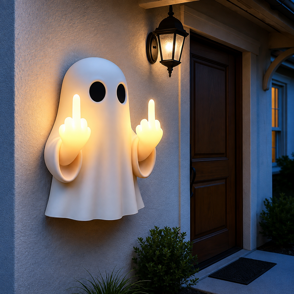 Halloween Ghost Middle Finger Glow Night Light