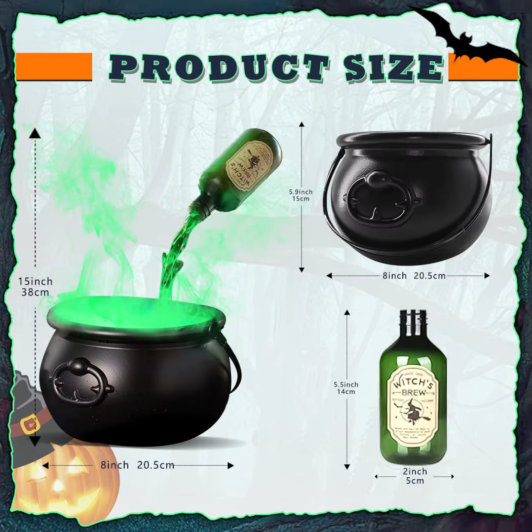 Witch's Brew Halloween Green Witch Cauldron