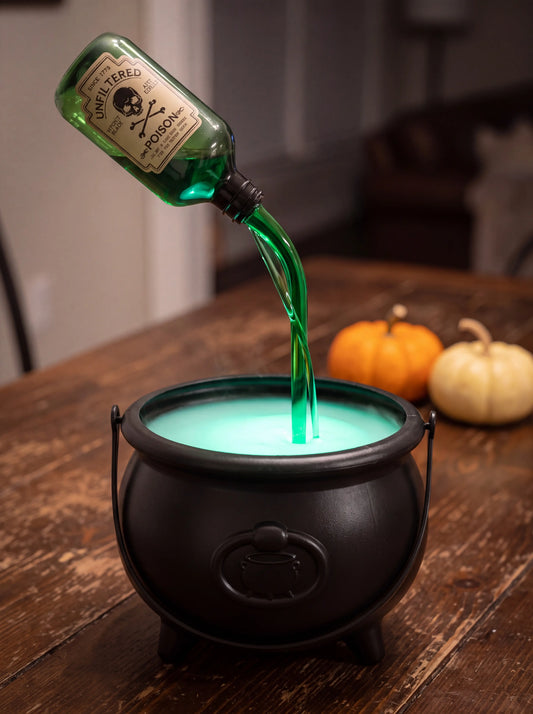 Witch's Brew Halloween Green Witch Cauldron